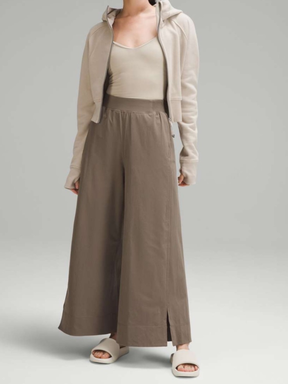 Lululemon Stretch Woven High-Rise Wide Leg Cropped Pant Women’s S Nomad